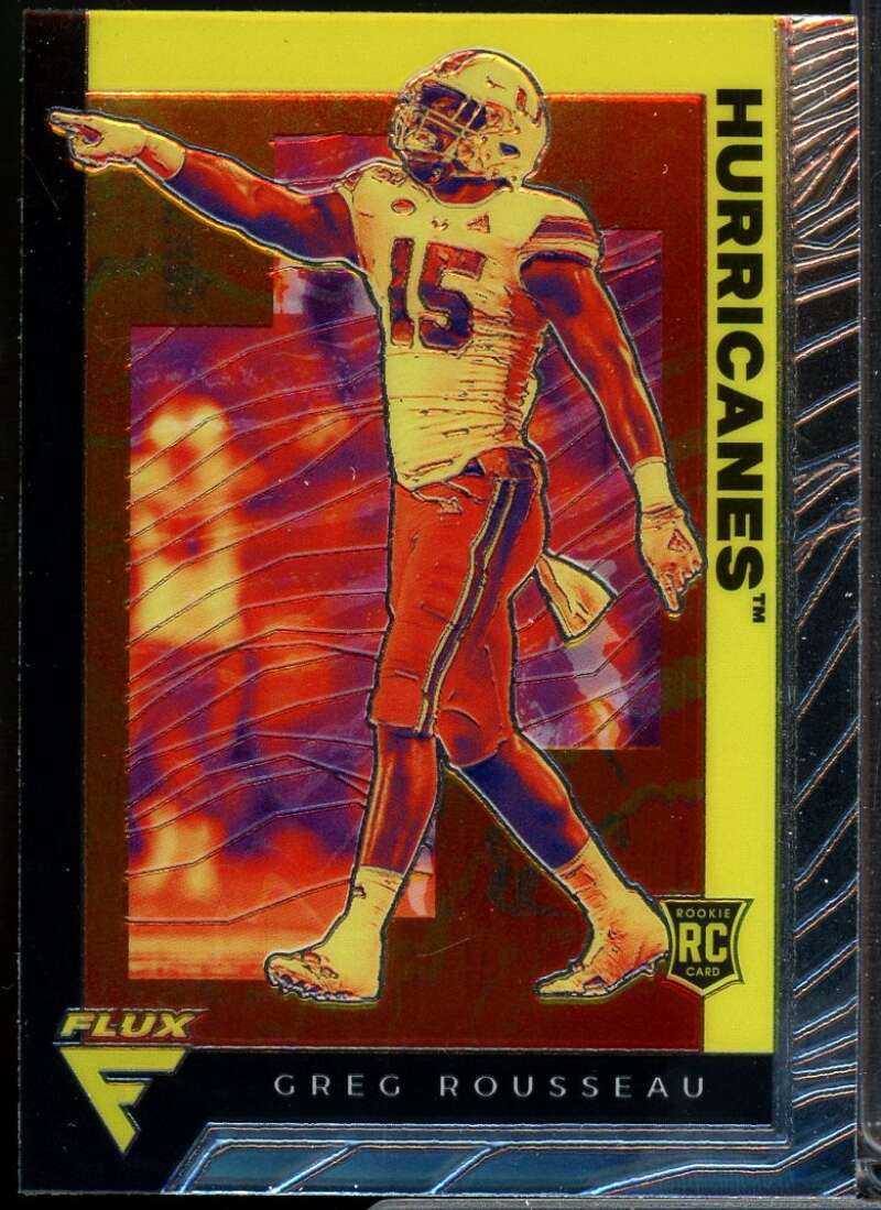 Greg Rousseau Rookie Card 2021 Panini Chronicles Draft Picks Flux #226  Image 1