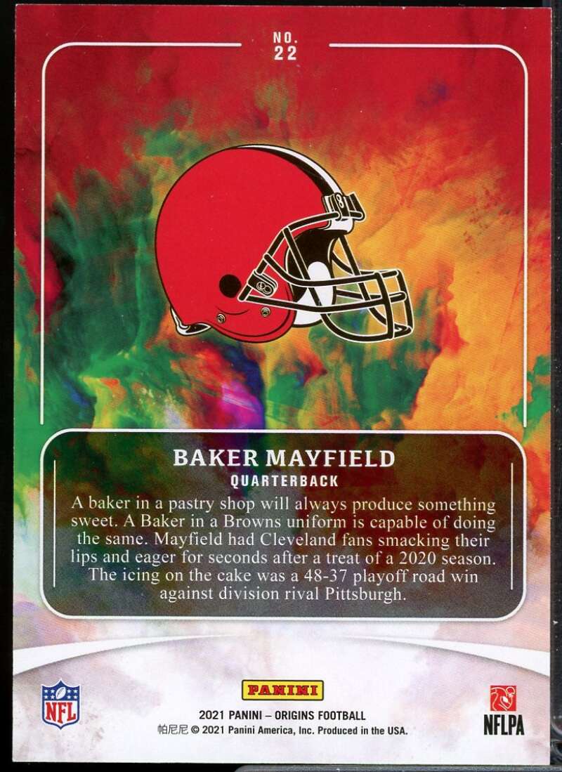 Baker Mayfield Card 2021 Panini Origins Silver #22  Image 2