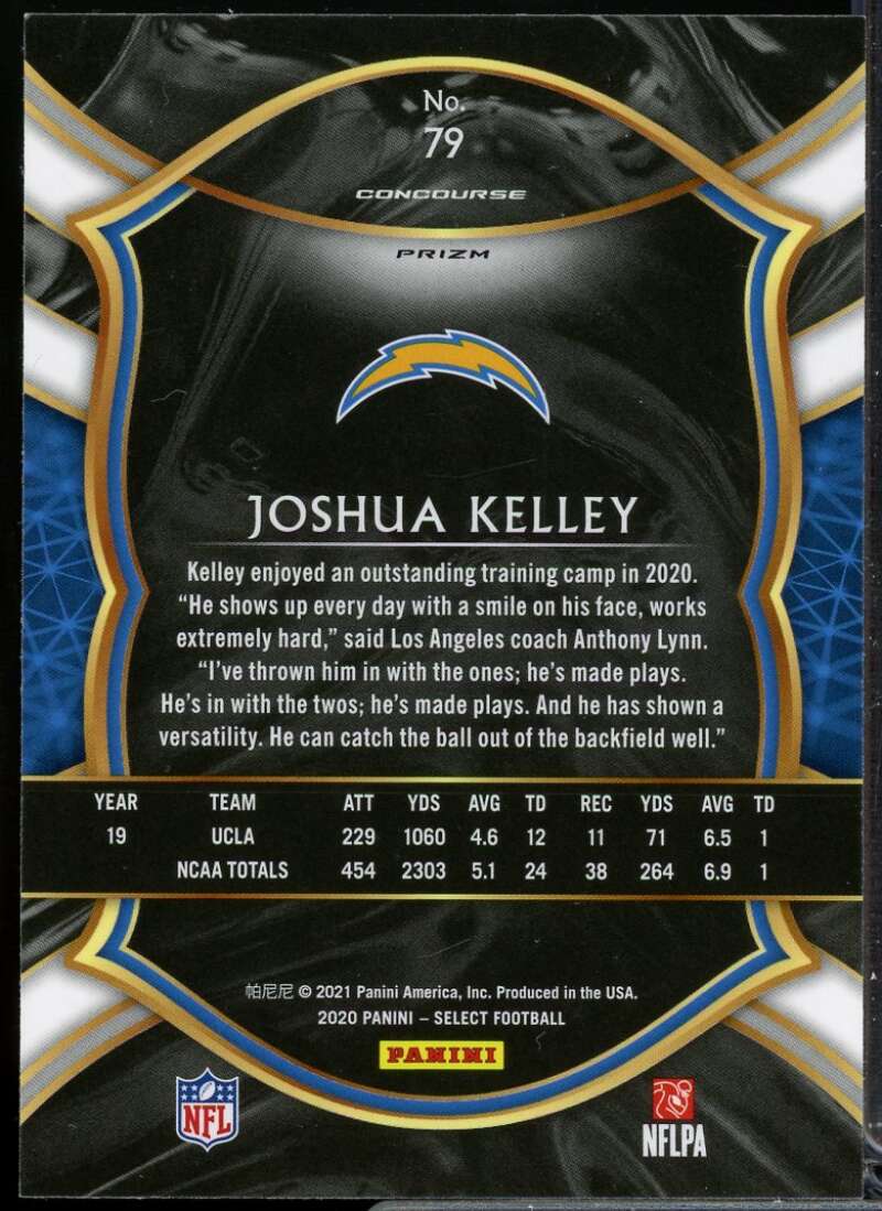 Joshua Kelley Rookie Card 2020 Select Prizm Silver #79  Image 2
