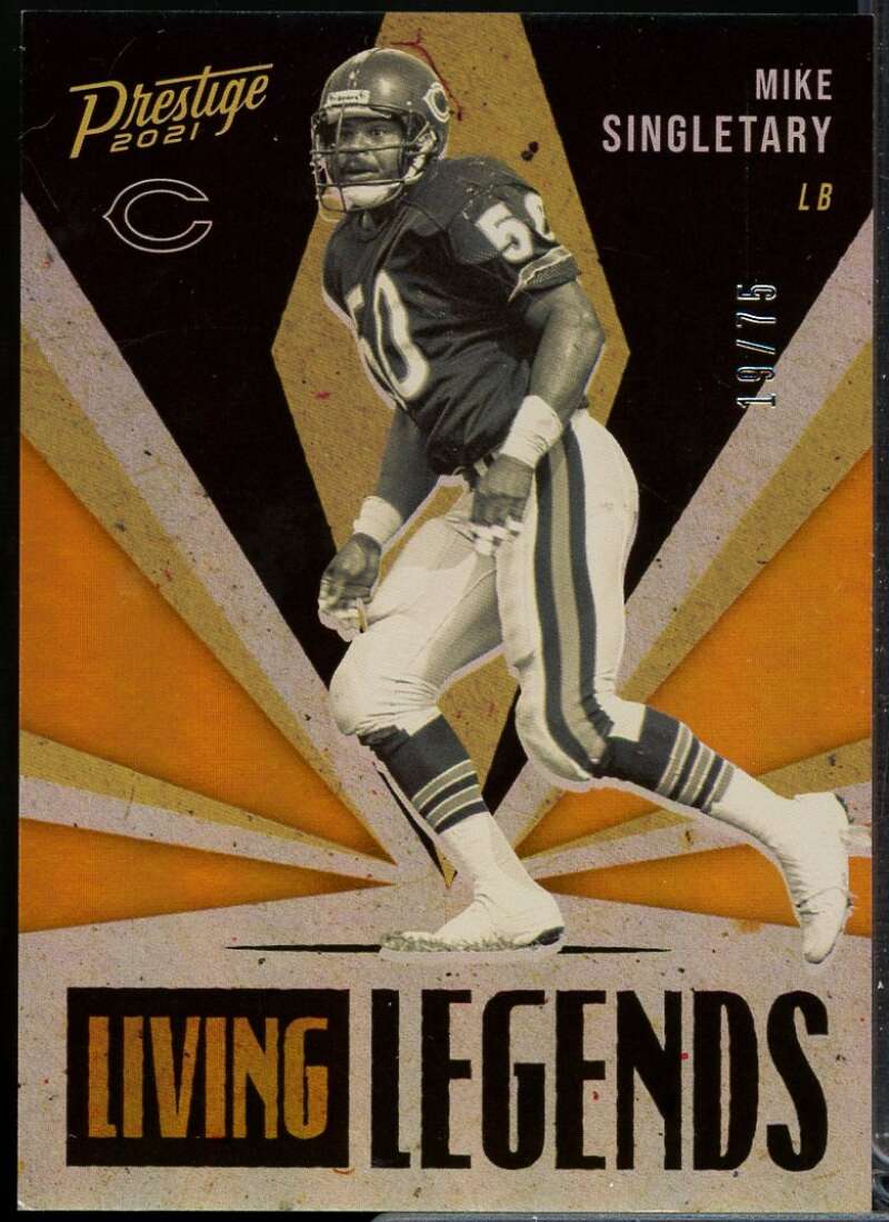 Mike Singletary Card 2021 Prestige Living Legends Xtra Points Orange #12  Image 1