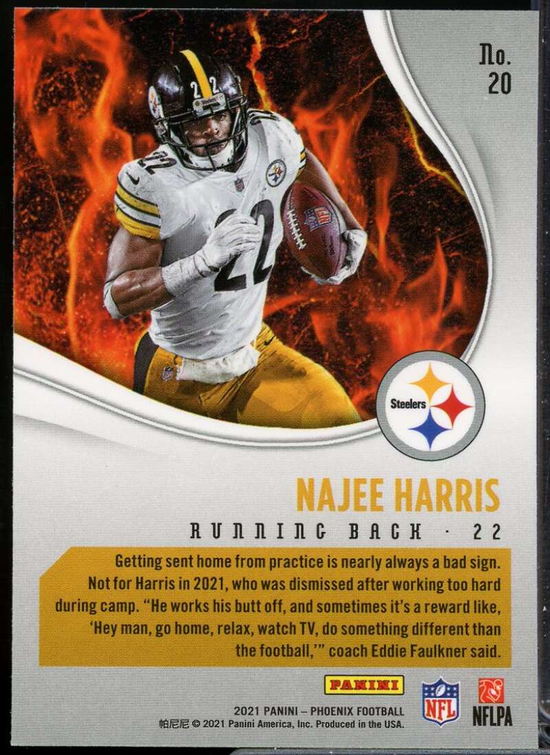 Najee Harris Rookie Card 2021 Panini Phoenix Heat Wave #20  Image 2