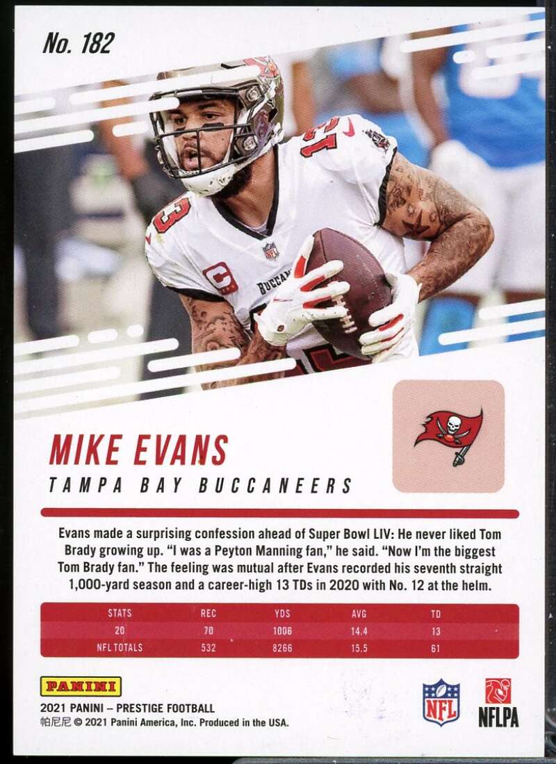 Mike Evans Card 2021 Prestige Xtra Points Red #182  Image 2