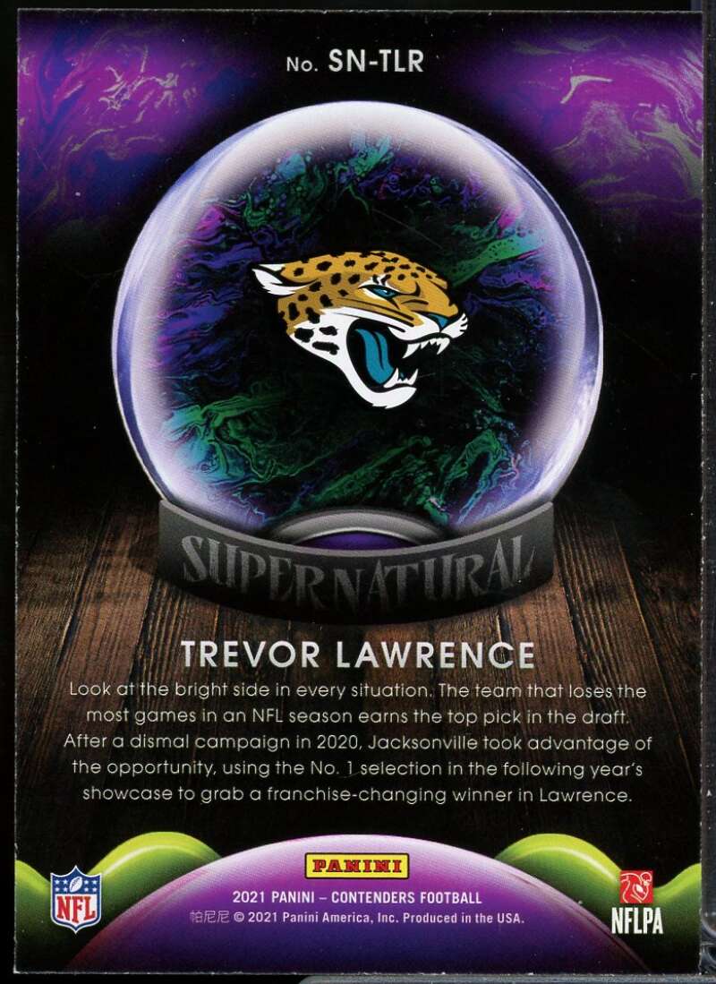 Trevor Lawrence Rookie Card 2021 Panini Contenders Supernatural Ruby #1  Image 2