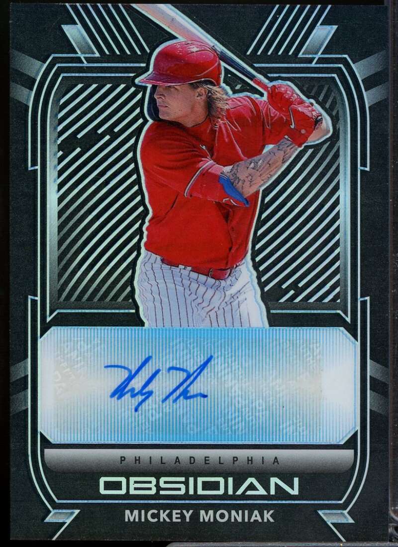 Mickey Moniak Card 2021 Panini Obsidian Autographs #32  Image 1