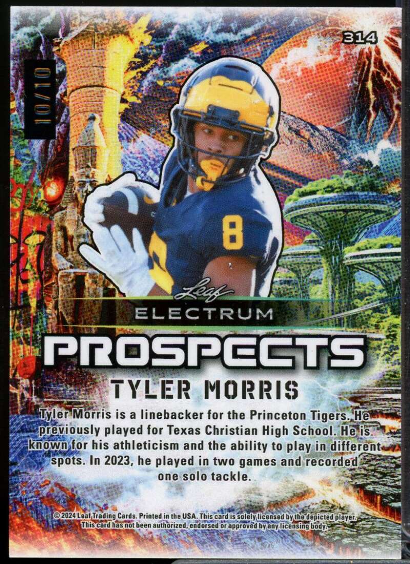 Purple Tyler Morris Card 2024 Leaf Electrum Prospects #314  Image 2