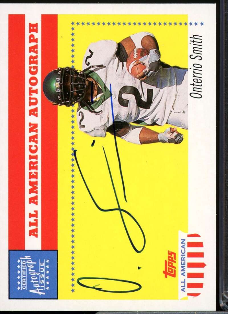 Onterrio Smith I Card 2003 Topps All American Autographs #AAOS  Image 1