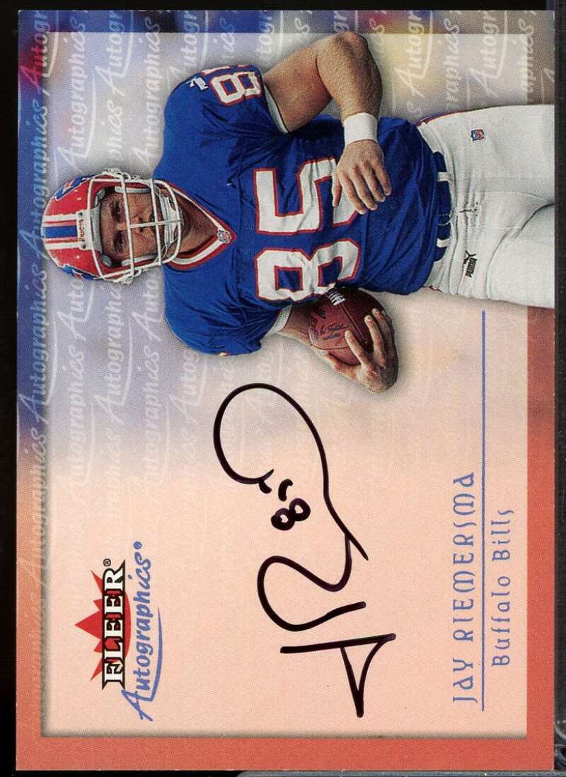 Jay Riemersma Card 2000 Fleer Tradition Autographics #125  Image 1