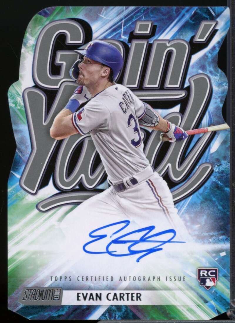Evan Carter Rookie /50 Card 2024 Stadium Club Goin' Yard Autographs #GYAEC  Image 1