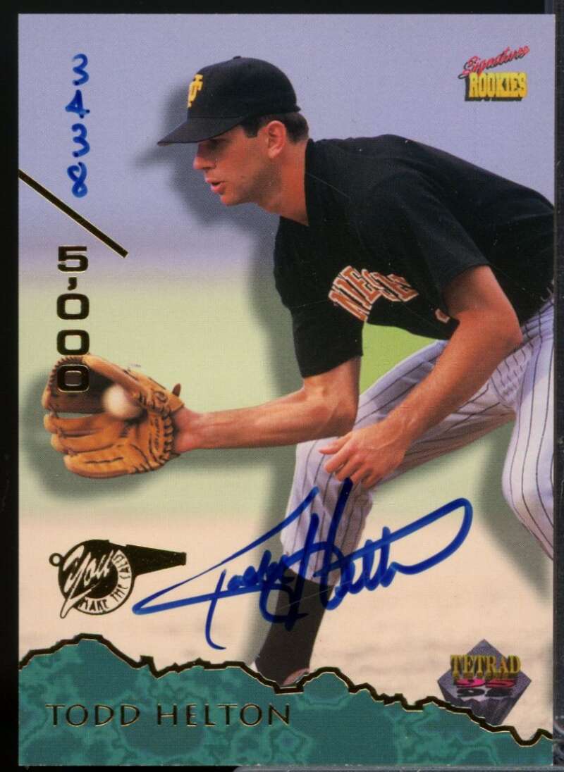 Todd Helton Card 1995 Signature Rookies Tetrad Autographs #58  Image 1