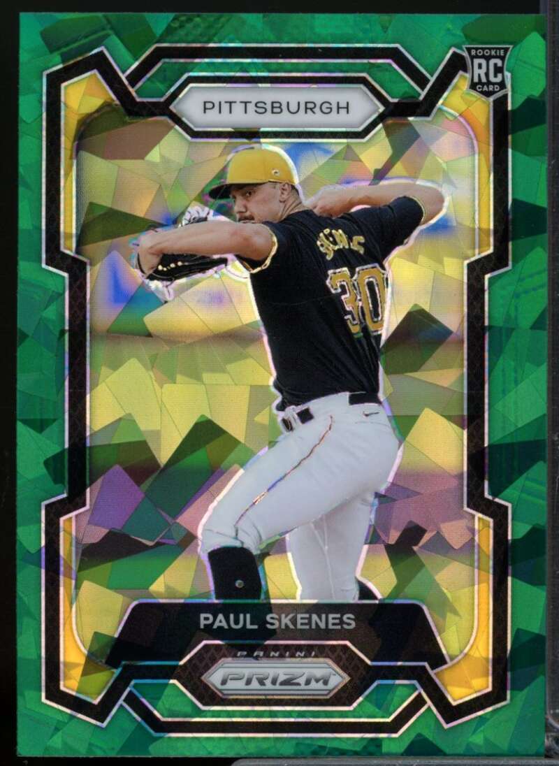 Paul Skenes Rookie Card 2024 Panini Prizm Prizms Green Ice #118  Image 1