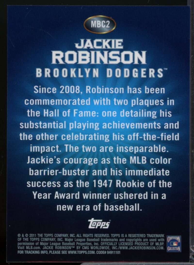 Jackie Robinson Card 2011 Topps Value Box Chrome Refractors #MBC2  Image 2