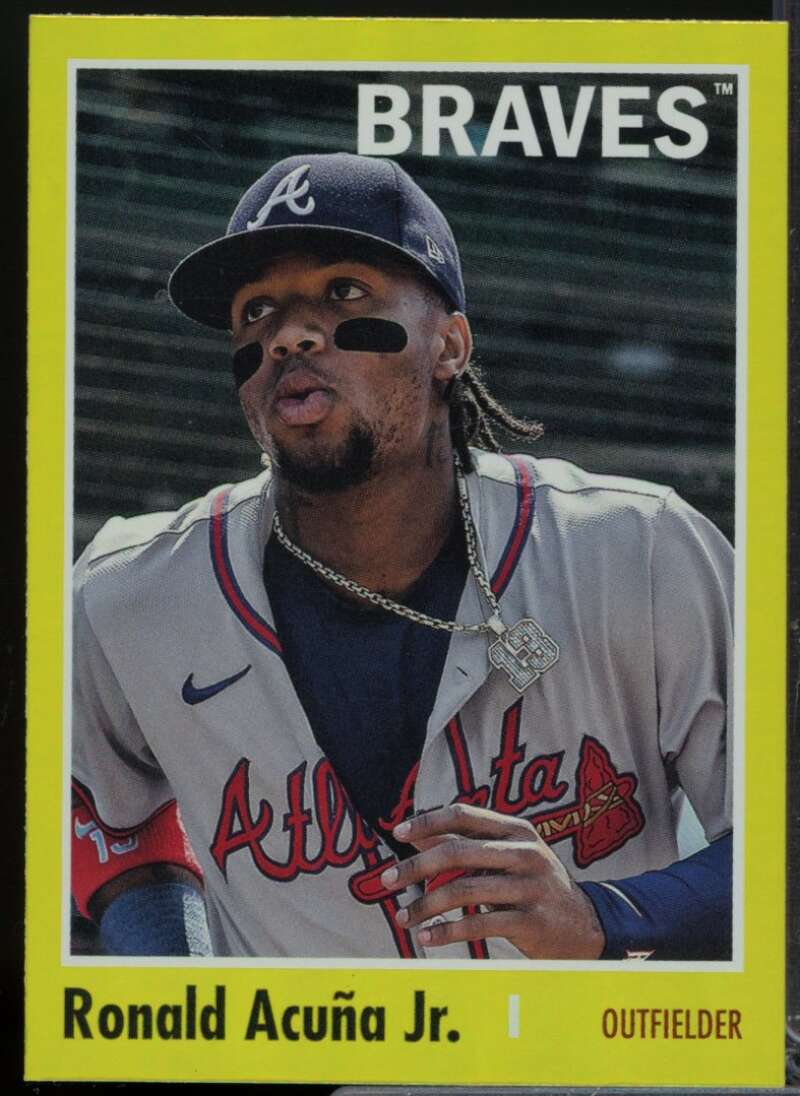 Ronald Acuna Jr. Card 2024 Topps Archives Yellow Foilboard #116  Image 1