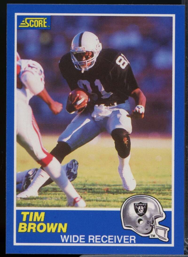 Tim Brown Rookie Card 1989 Score #86  Image 1