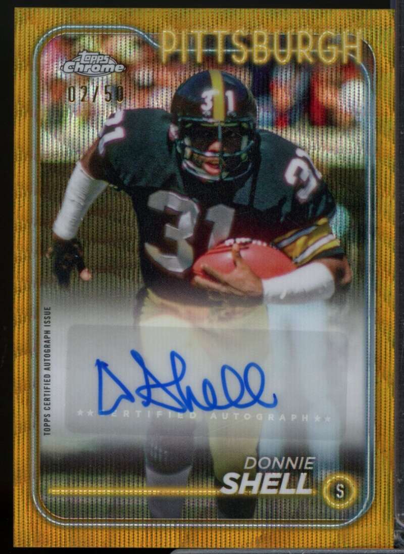 Donnie Shell 2023 Topps Composite Chrome Black Autograph Gold Refractors #DSH  Image 1