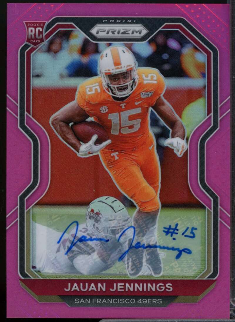 Jauan Jennings Card 2020 Panini Prizm Rookie Autographs Prizms Pink #304  Image 1