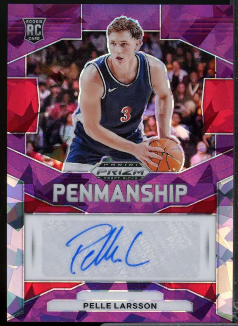 Pelle Larsson Rookie 2024-25 Prizm Draft Penmanship Autograph Purple Ice #29  Image 1