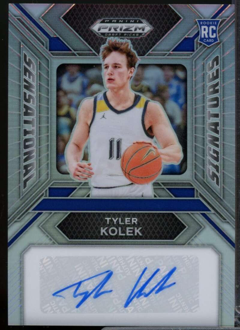 Tyler Kolek 2024-25 Prizm Draft Sensational Signatures Autograph Silver #37  Image 1