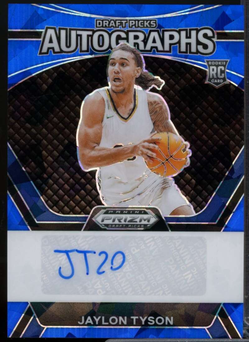 Jaylon Tyson Rookie 2024-25 Panini Prizm Draft Autographs Prizms Blue Ice #46  Image 1