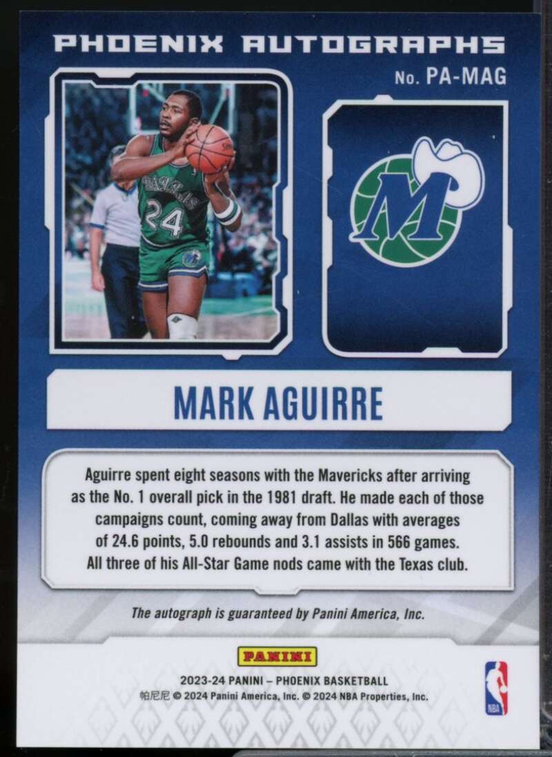 Mark Aguirre Card 2023-24 Panini Phoenix Autographs #12  Image 2
