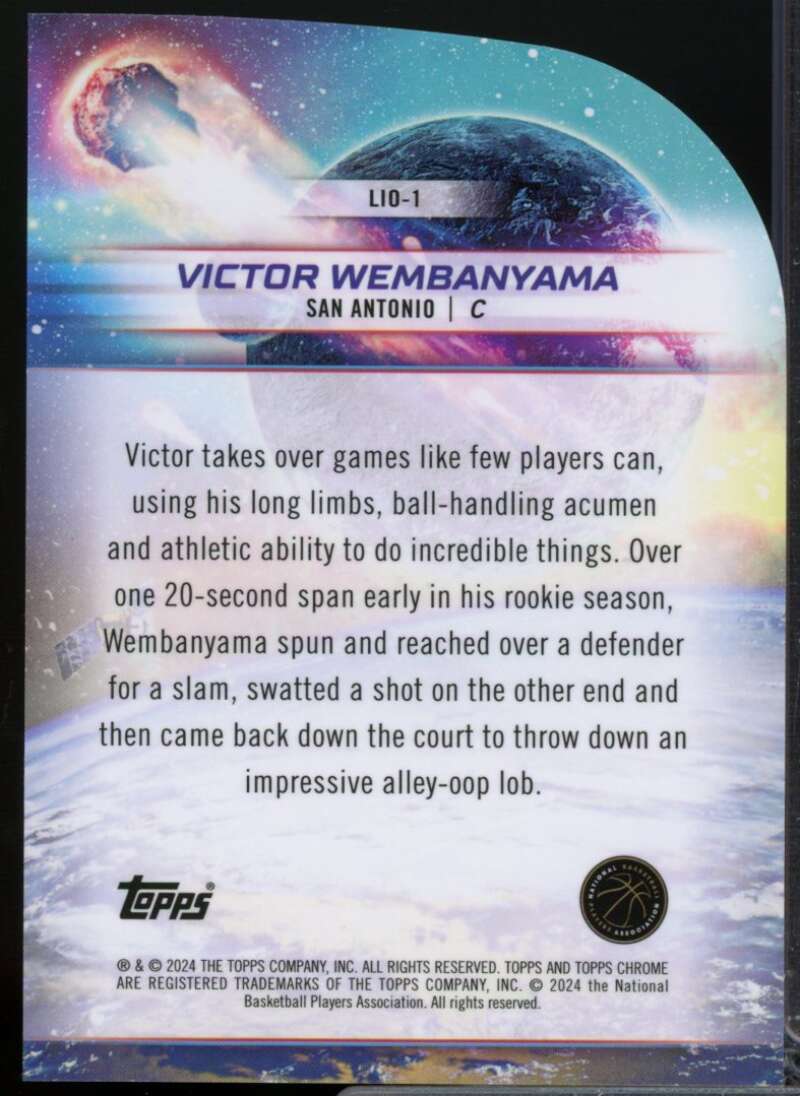 Victor Wembanyama Rookie 2023-24 Topps Cosmic Chrome Launched Into Orbit #LIO1  Image 2
