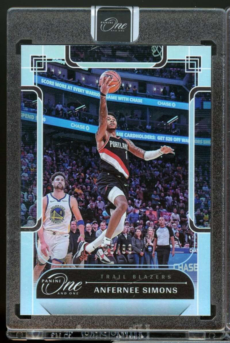 Anfernee Simons /99 Card 2023-24 Panini One and One #93  Image 1