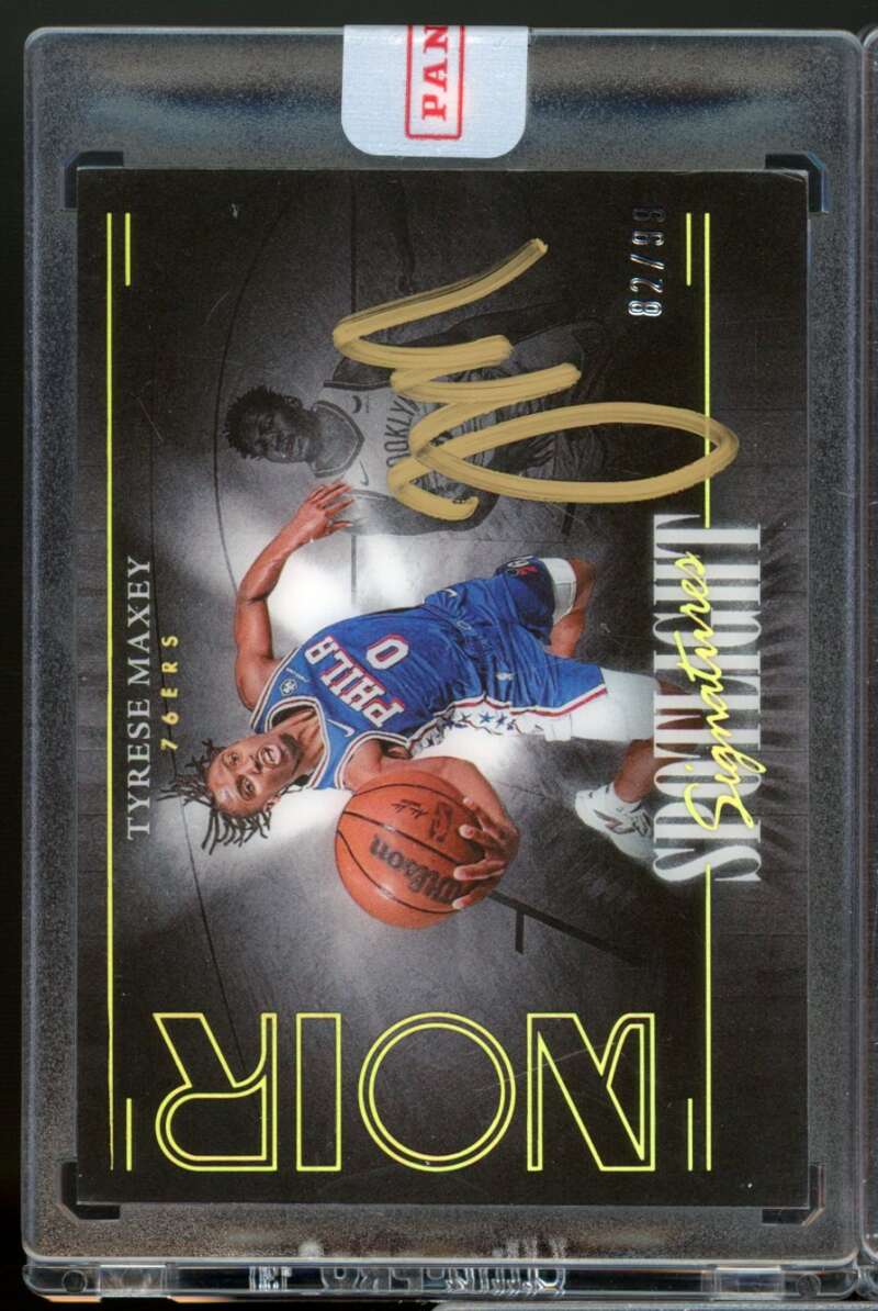Tyrese Maxey 2023-24 Panini Noir Spotlight Signatures Autograph Horizontal #16  Image 1