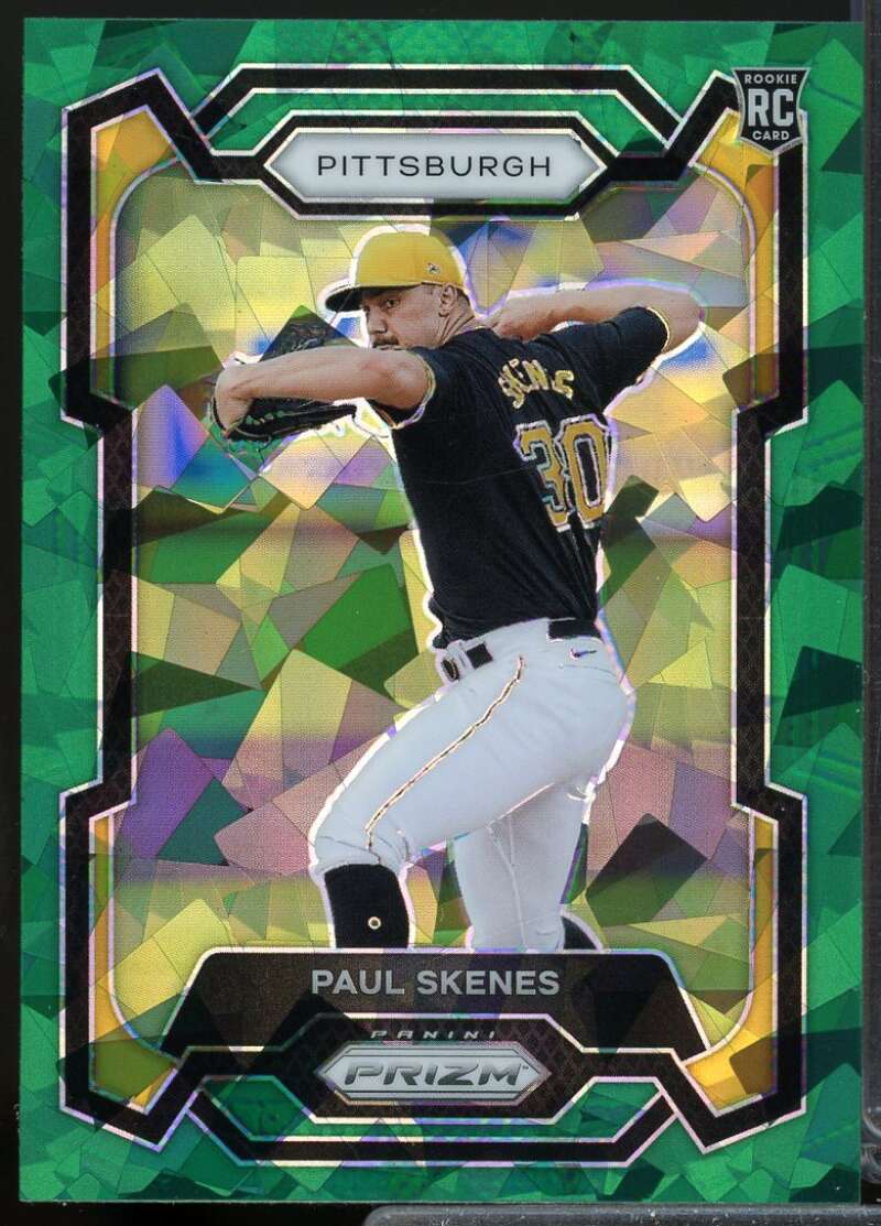 Paul Skenes Rookie Card 2024 Panini Prizm Prizms Green Ice #118  Image 1