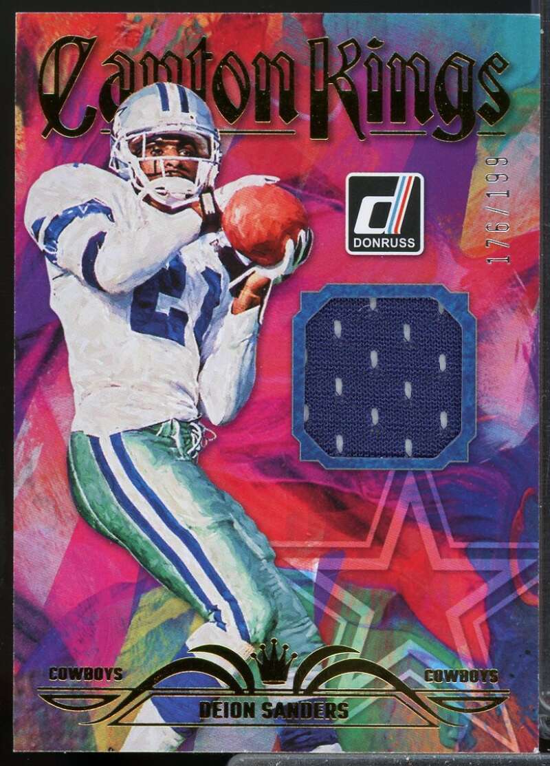 Deion Sanders Card 2023 Donruss Canton Kings Jerseys /199 #9  Image 1