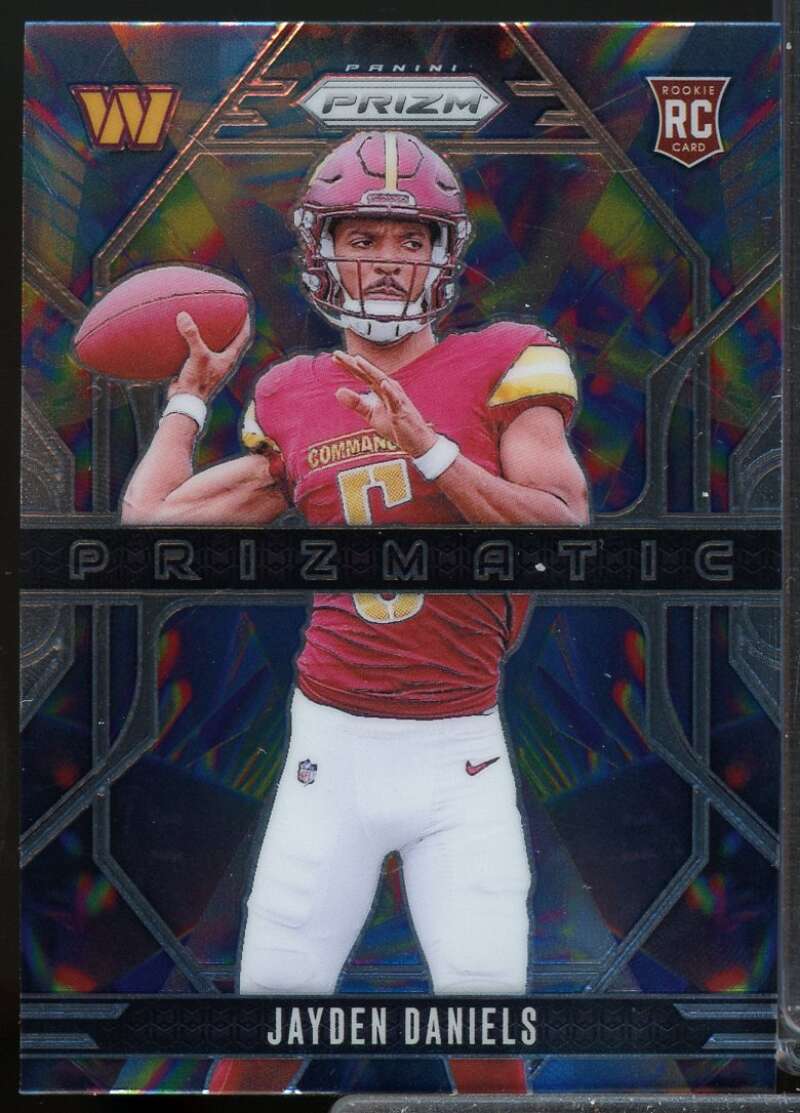 Jayden Daniels Rookie Card 2024 Panini Prizm Prizmatic #3  Image 1