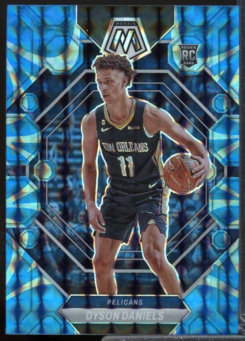Dyson Daniels Rookie Card 2022-23 Panini Mosaic Mosaic Reactive Blue #203  Image 1