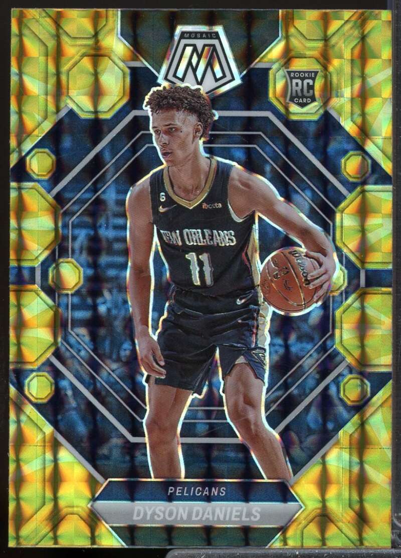 Dyson Daniels Rookie Card 2022-23 Panini Mosaic Mosaic Reactive Yellow #203  Image 1