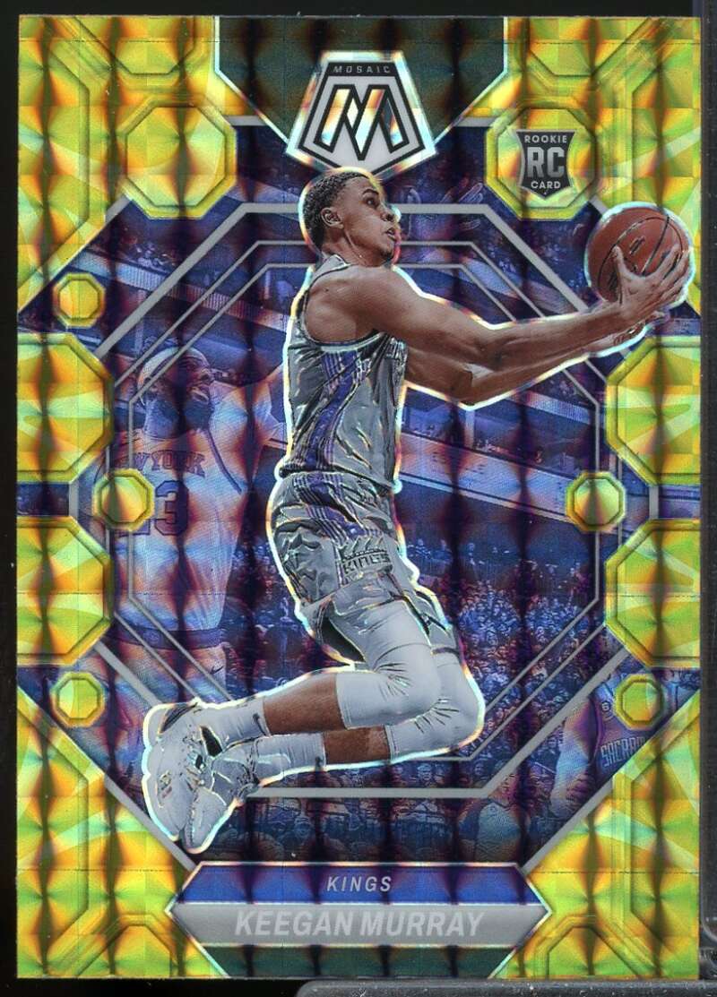 Keegan Murray Rookie Card 2022-23 Panini Mosaic Mosaic Reactive Yellow #227  Image 1