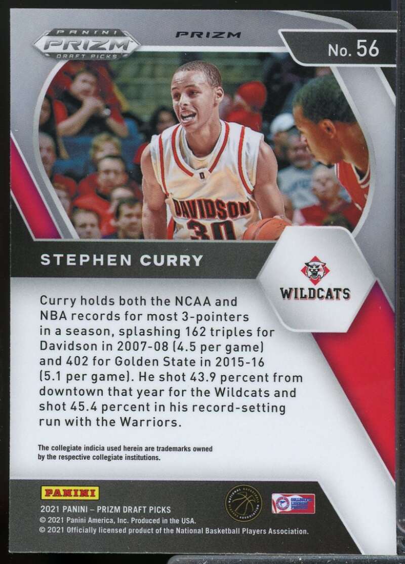 Stephen Curry 2021-22 Panini Prizm Draft Picks Prizms Red White and Blue #56  Image 2