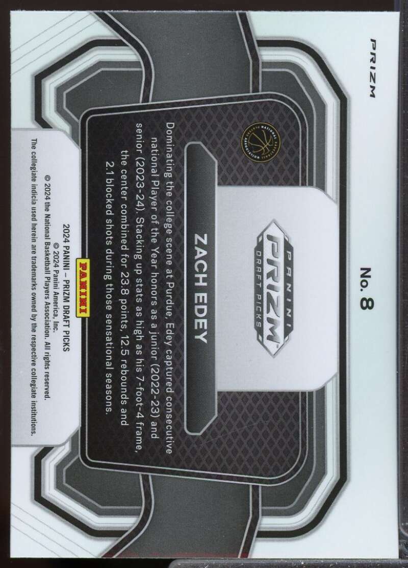 Zach Edey Rookie 2024-25 Panini Prizm Draft Campus Legends Prizms Red Ice #8  Image 2