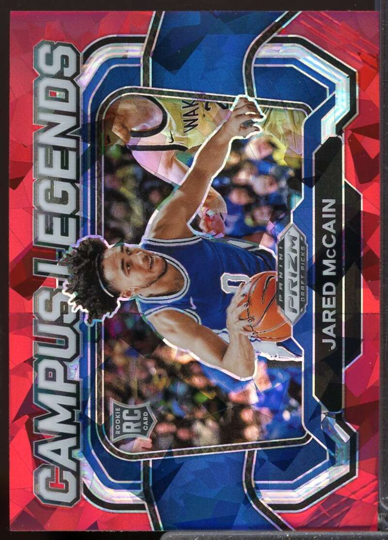 Jared McCain Rookie 2024-25 Panini Prizm Draft Campus Legends Prizms Red Ice #6  Image 1