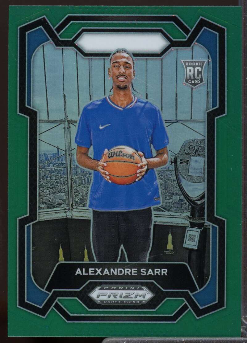 Alexandre Sarr Rookie Card 2024-25 Panini Prizm Draft Picks Prizms Green #52  Image 1