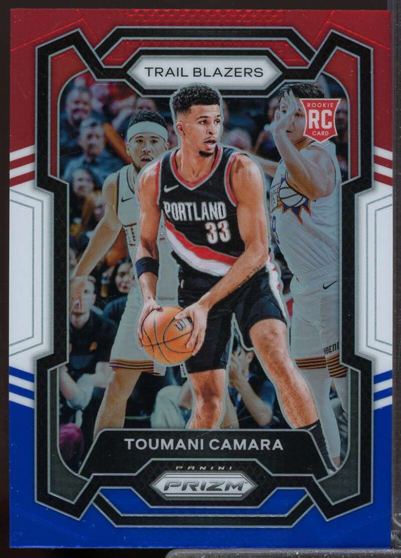 Toumani Camara Rookie Card 2023-24 Panini Prizm Prizms Red White and Blue #164  Image 1