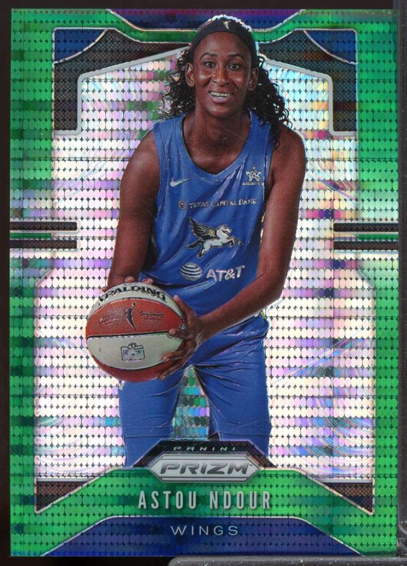 Astou Ndour Card 2020 Panini Prizm WNBA Prizms Green Pulsar /25 #50  Image 1