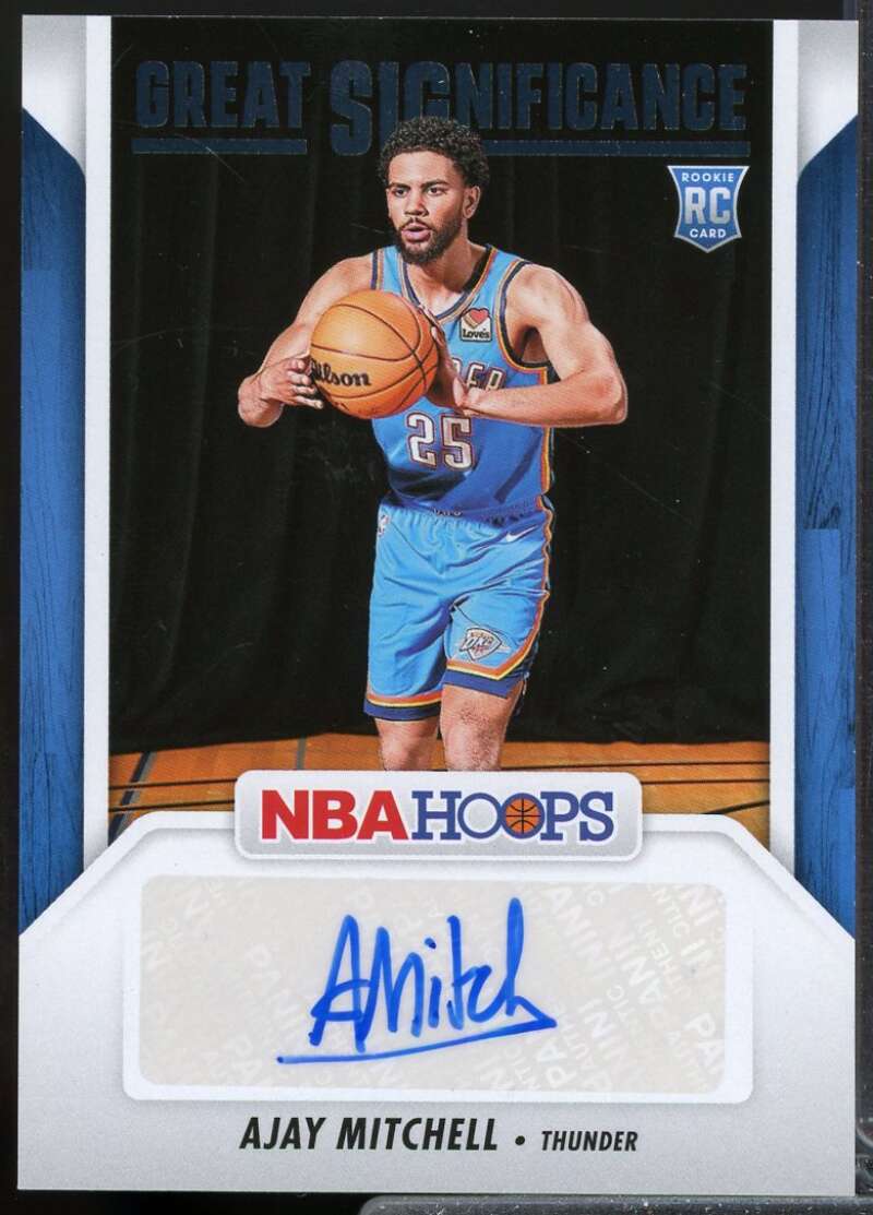 Ajay Mitchell Rookie Card 2024-25 Hoops Great SIGnificance Autograph #75  Image 1