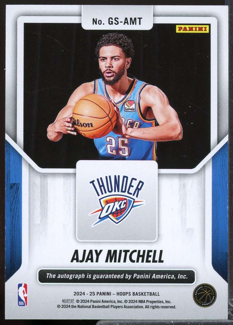 Ajay Mitchell Rookie Card 2024-25 Hoops Great SIGnificance Autograph #75  Image 2