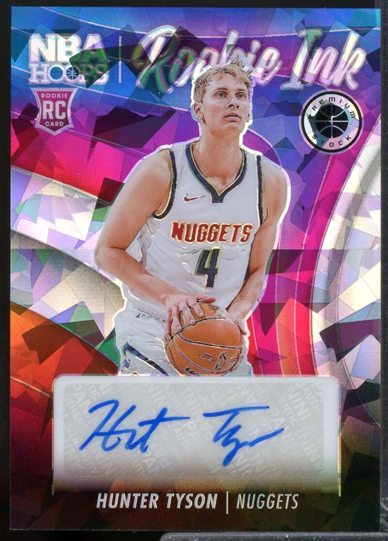 Hunter Tyson 2023-24 Hoops Premium Stock Rookie Ink Autograph Ice Prizm #25  Image 1