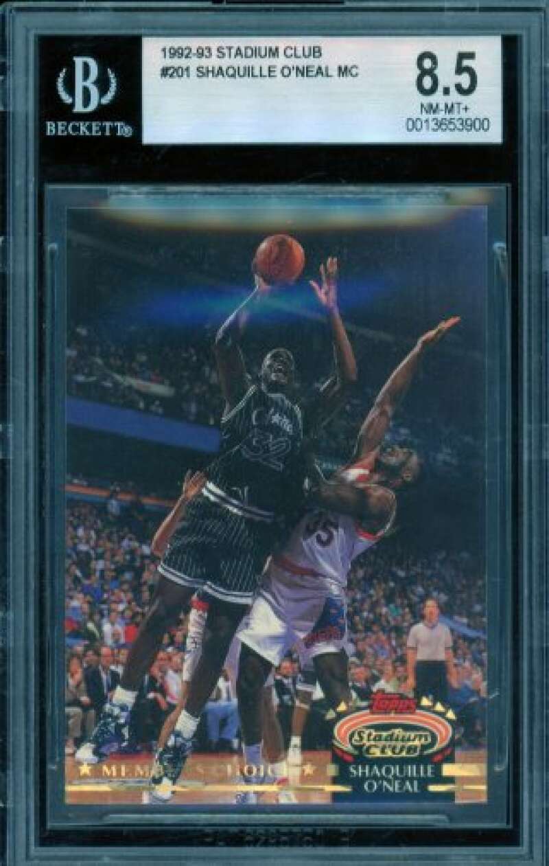 Shaquille O'Neal Rookie Card 1992-93 Stadium Club #201 BGS 8.5 Image 1