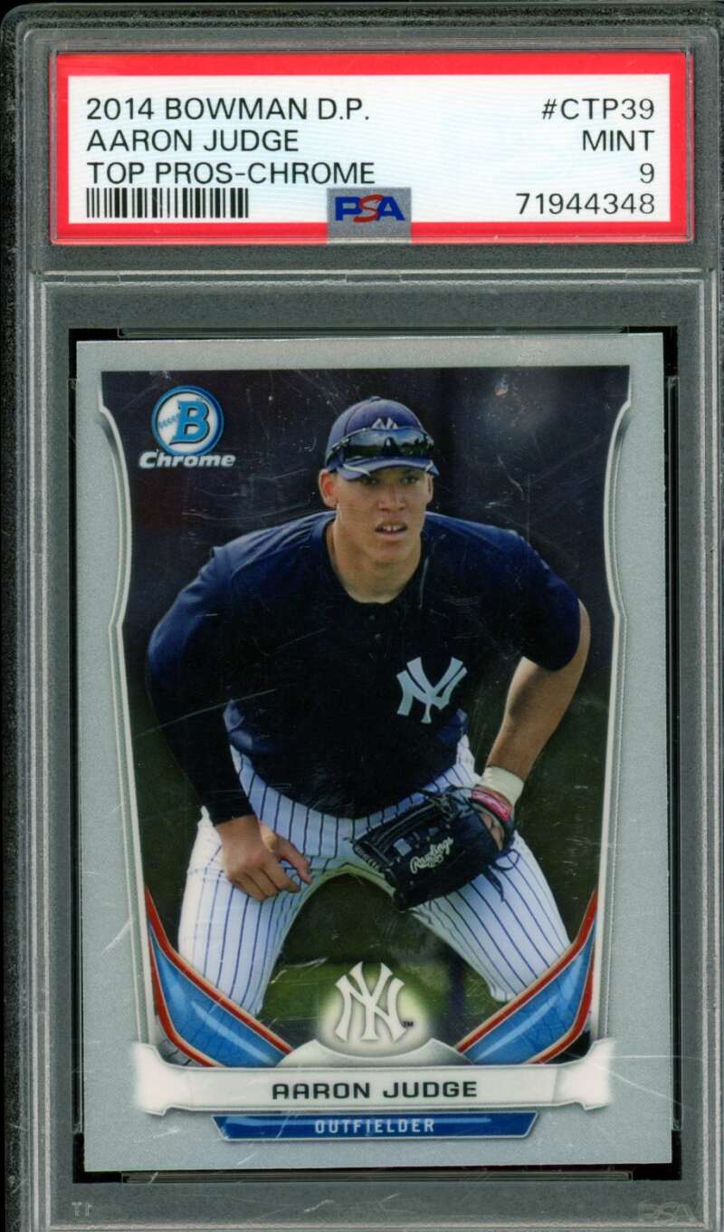 Aaron Judge Rookie Card 2014 Bowman D.P. Chrome #CTP39 PSA 9 (holder scratches) Image 1