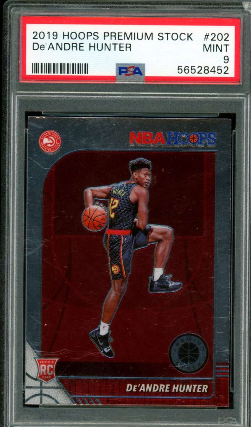 De'Andre Hunter Rookie 2019-20 Hoops Premium Stock #202 PSA 9 (Holder Scratches) Image 1