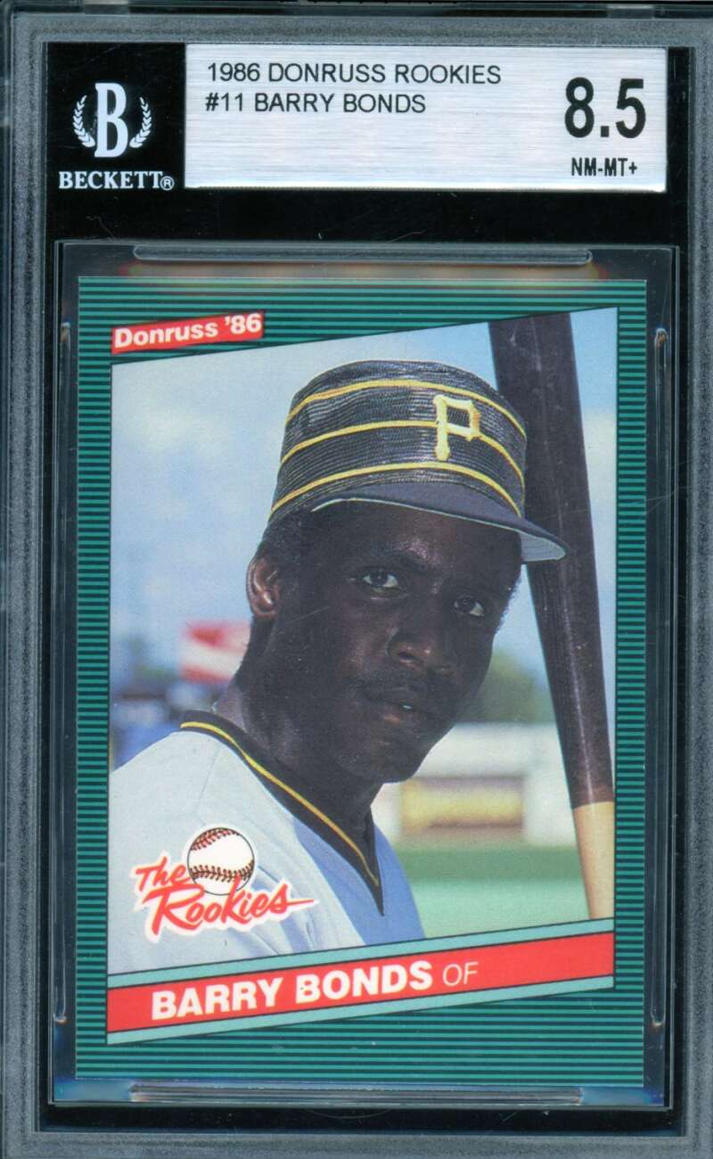Barry Bonds Rookie Card 1986 Donruss Rookies #11 BGS 8.5 Image 1
