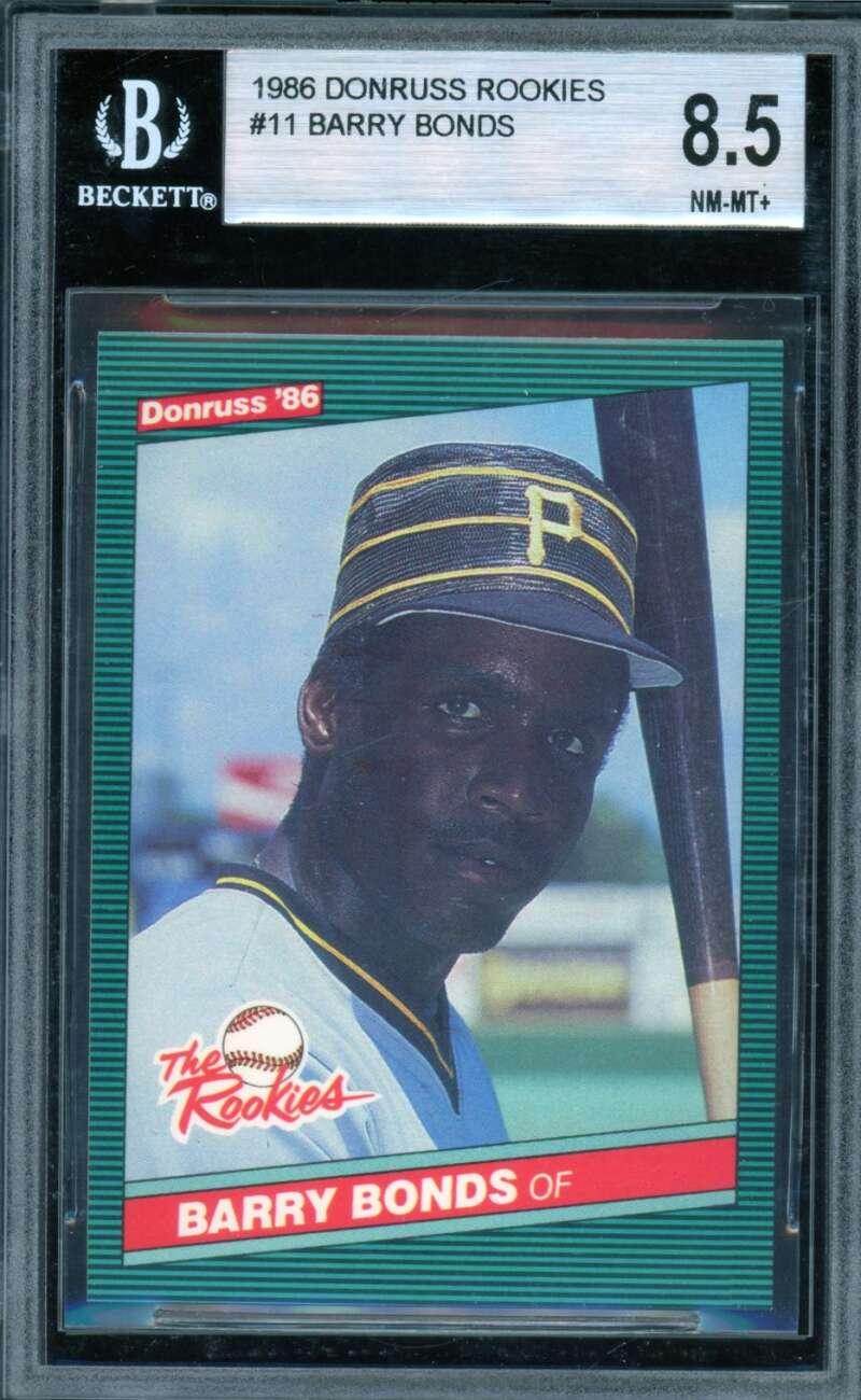 Barry Bonds Rookie Card 1986 Donruss Rookies #11 BGS 8.5 Image 1