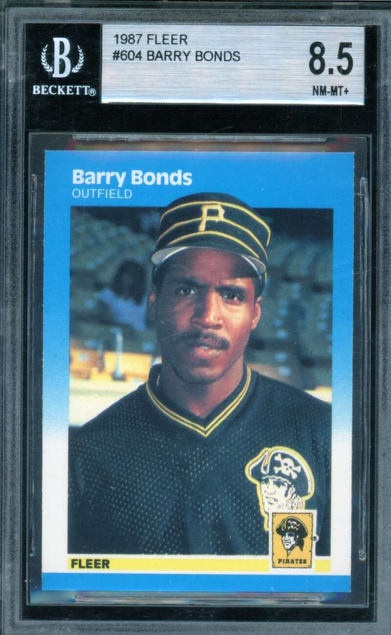 Barry Bonds Rookie Card 1987 Fleer #604 BGS 8.5 Image 1