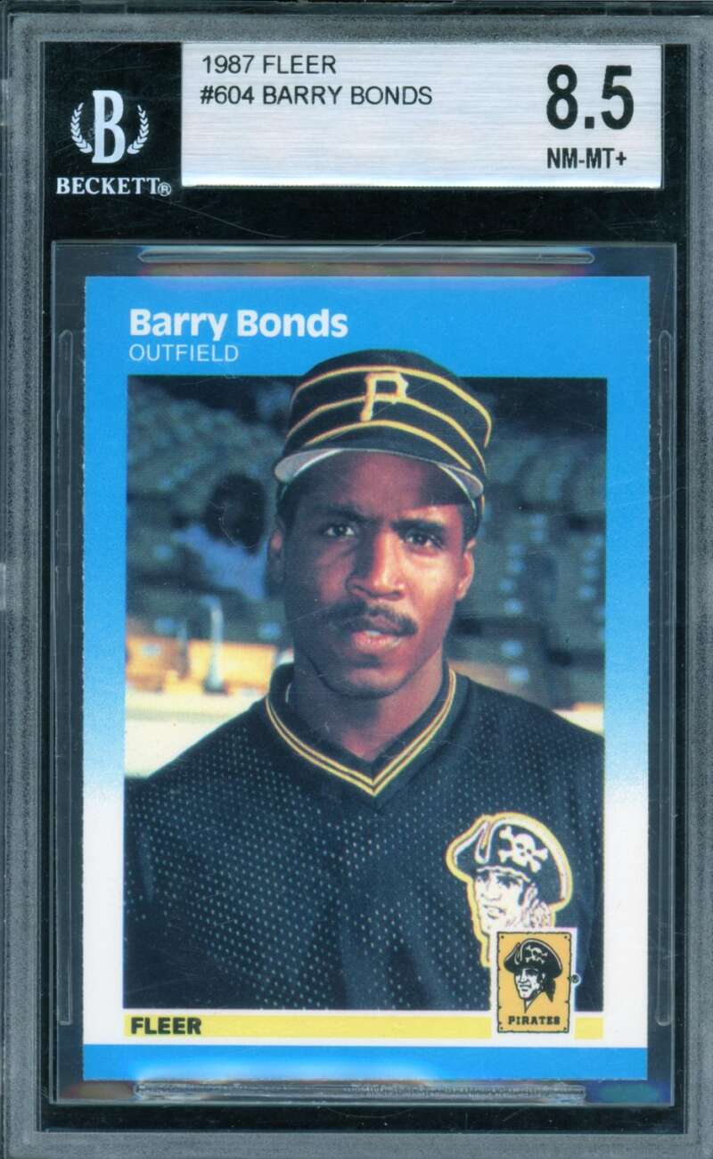 Barry Bonds Rookie Card 1987 Fleer #604 BGS 8.5 Image 1