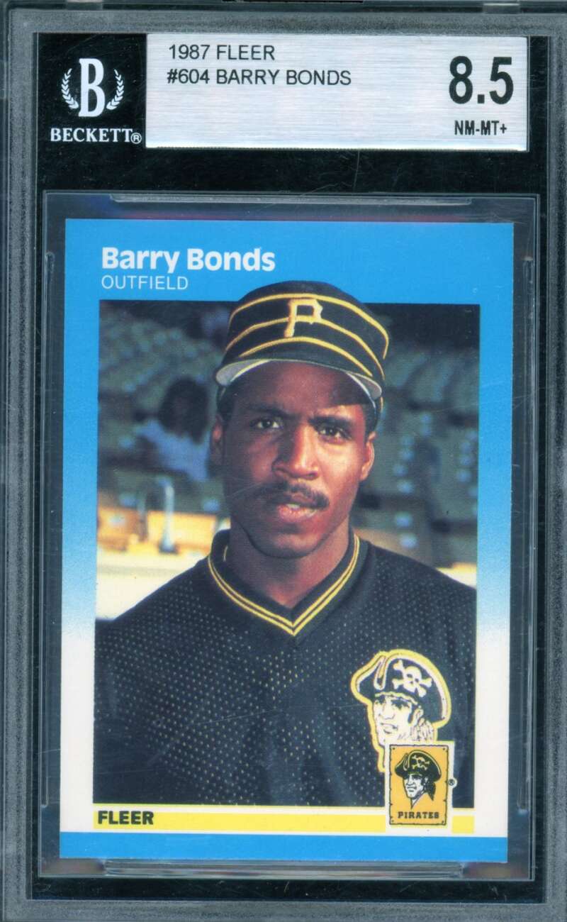 Barry Bonds Rookie Card 1987 Fleer #604 BGS 8.5 Image 1