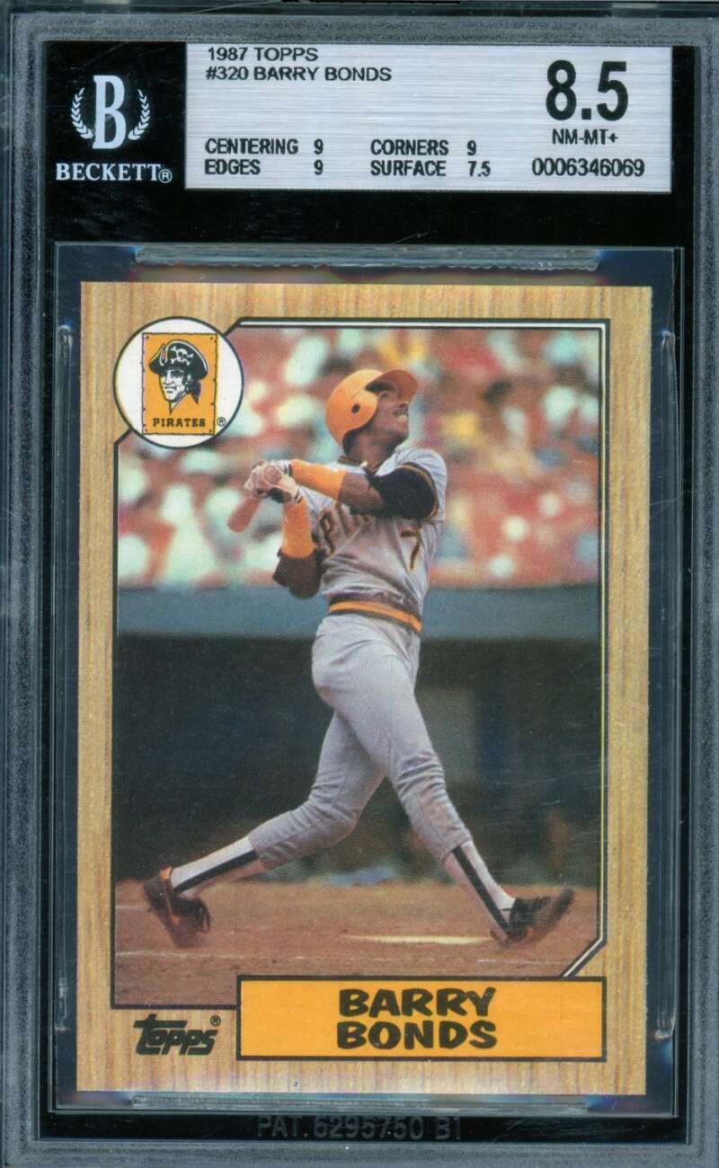Barry Bonds Rookie Card 1987 Topps #320 BGS 8.5 Image 1